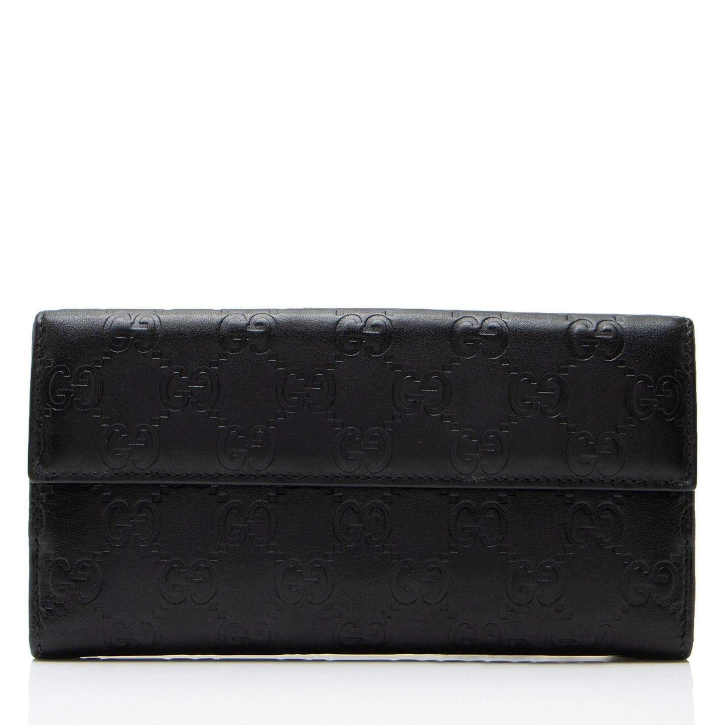 Gucci Guccissima Leather Heart Script Continental Wallet