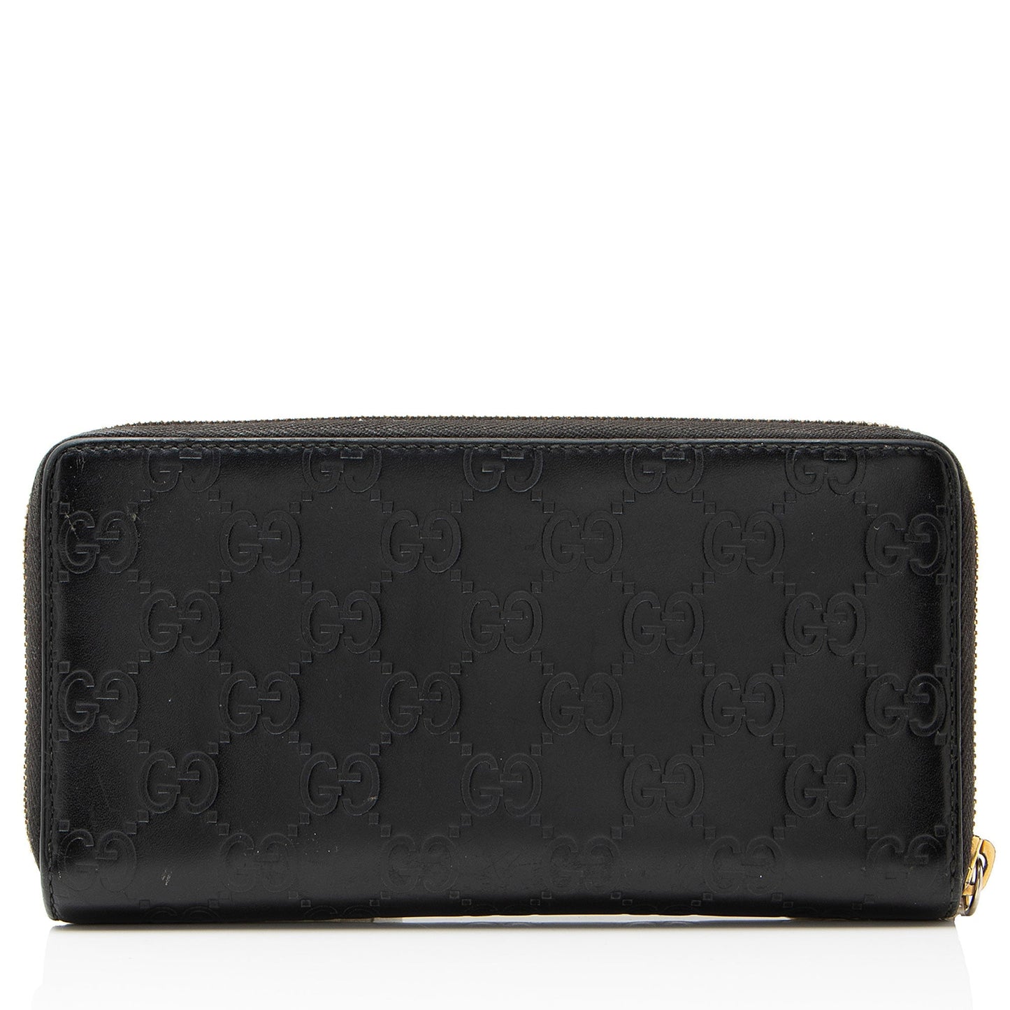 Gucci Guccissima Leather Signature Zip Around Wallet