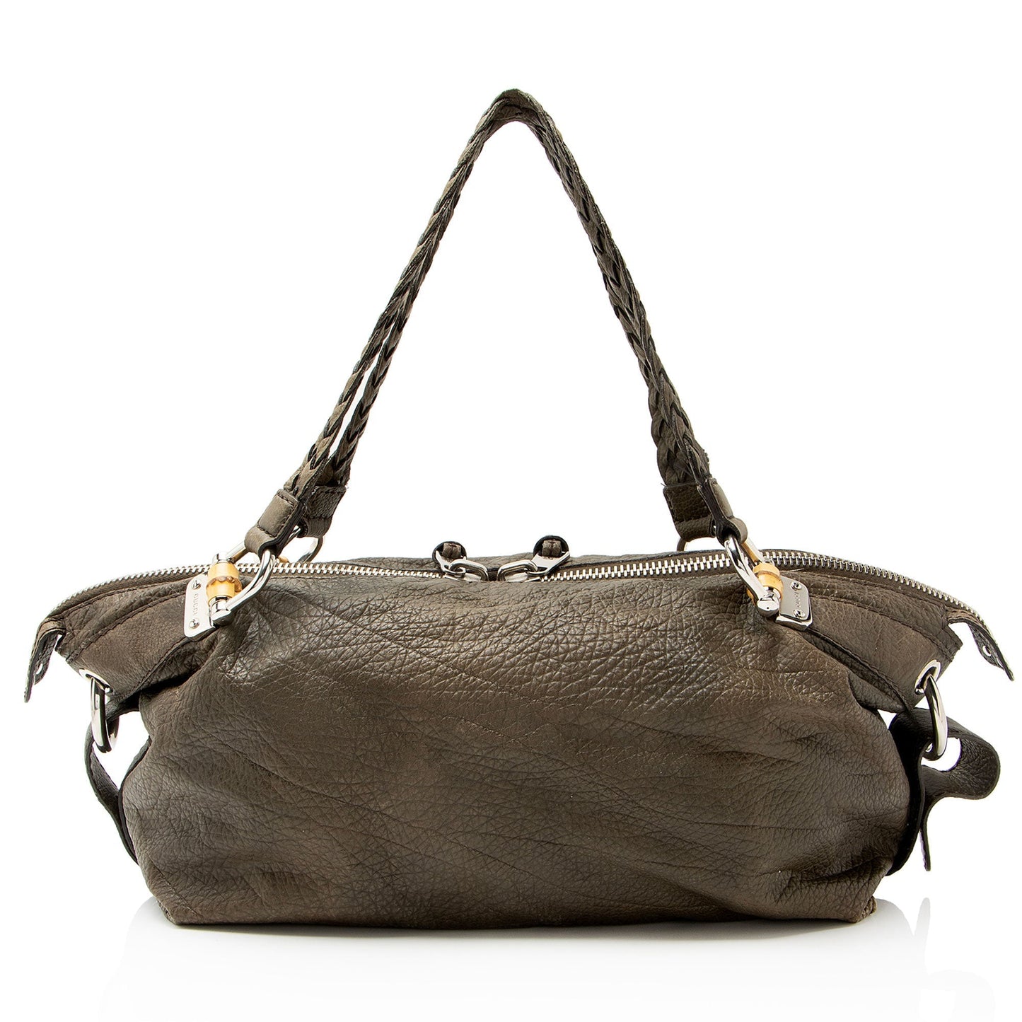 Gucci Leather Bamboo Bar Medium Tote