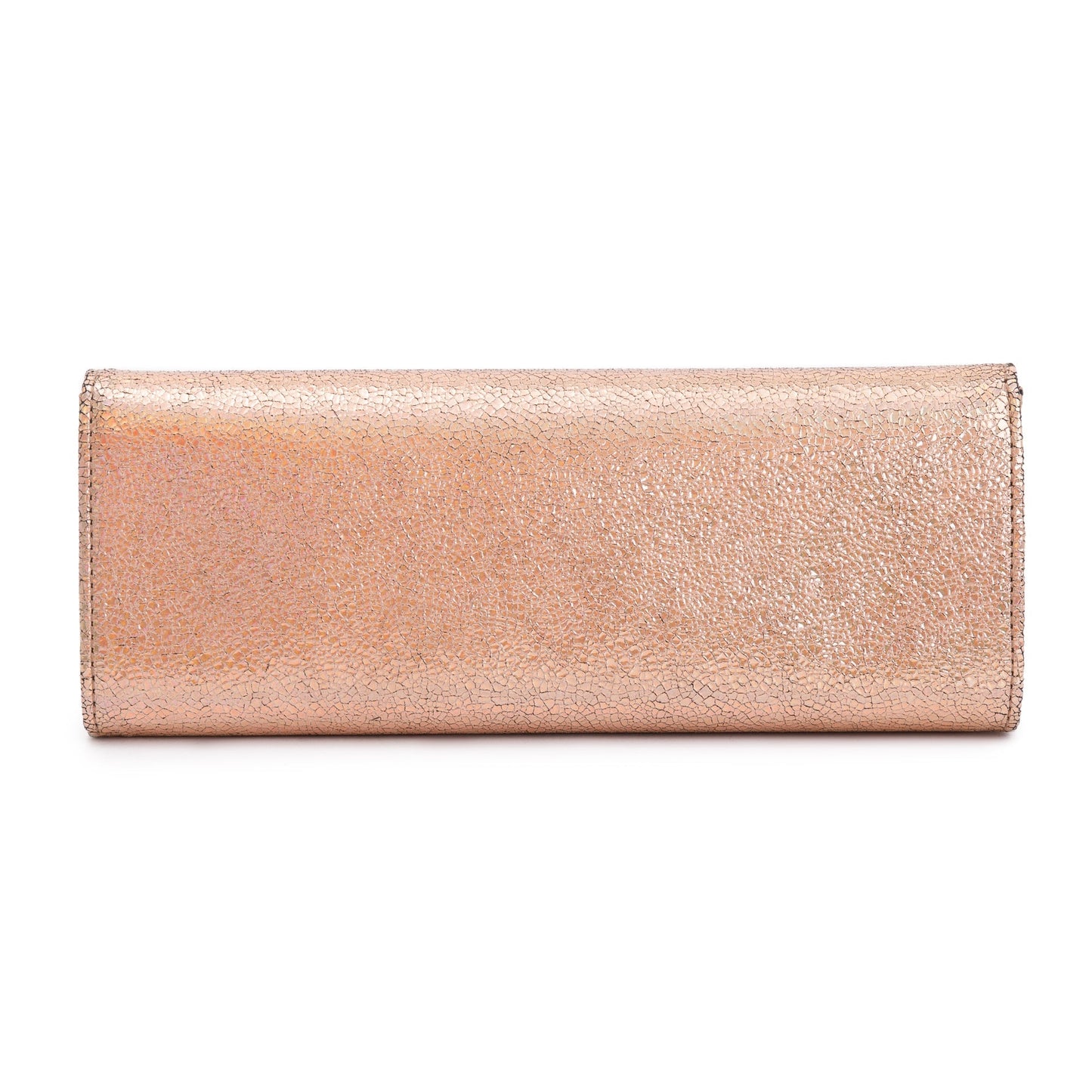 Gucci Metallic Crackled Calfskin Leather Interlocking G Broadway Clutch
