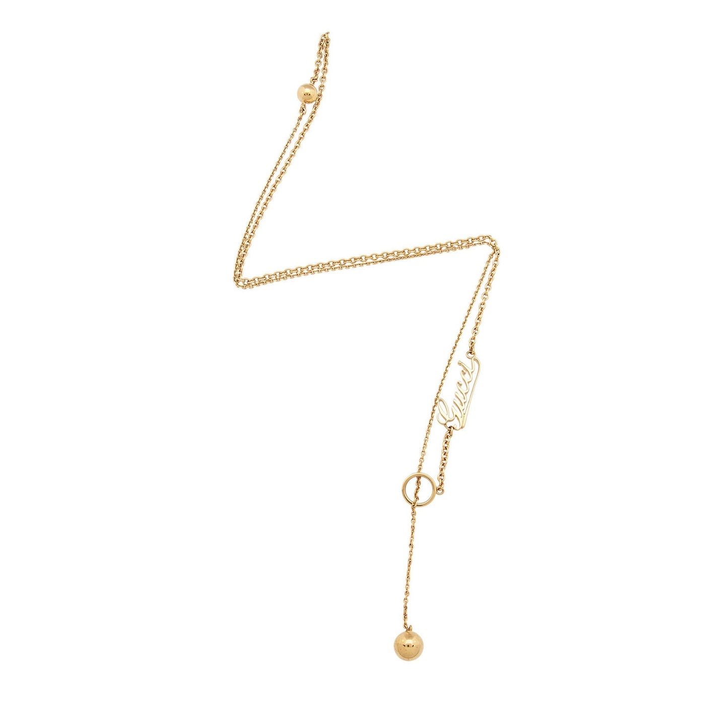 Gucci Script Lariat Necklace