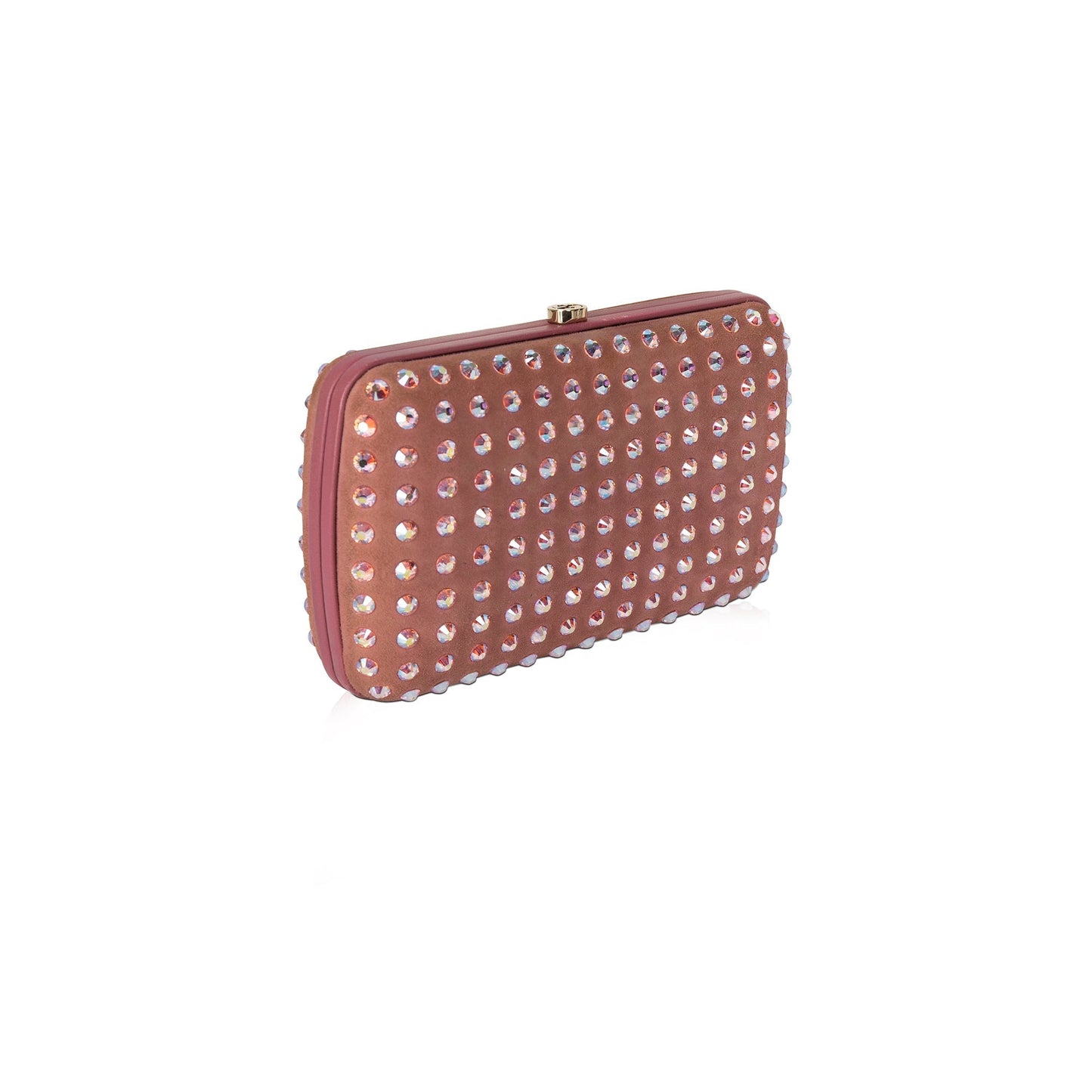 Gucci Suede Crystal Broadway Evening Clutch