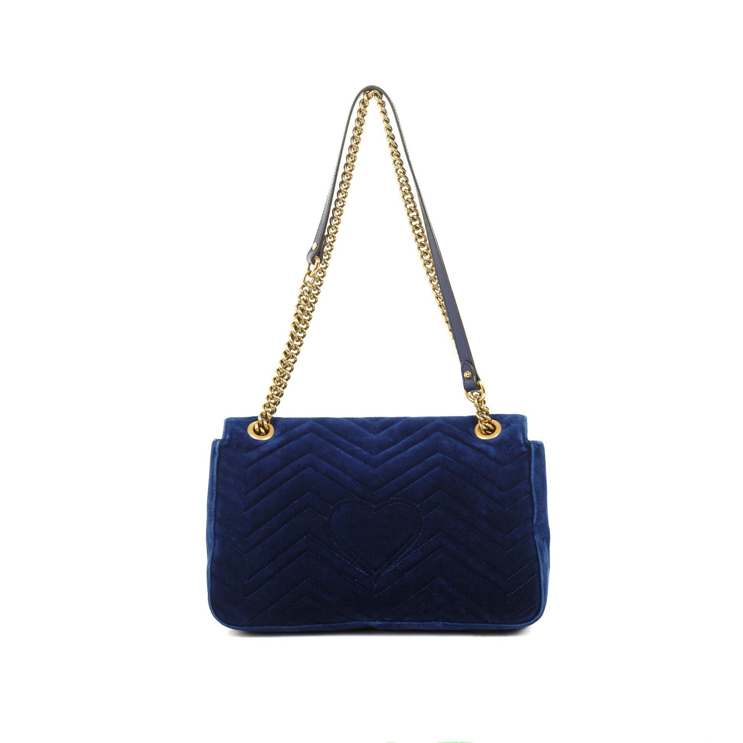 Gucci Velvet Matelasse GG Marmont Medium Shoulder Bag