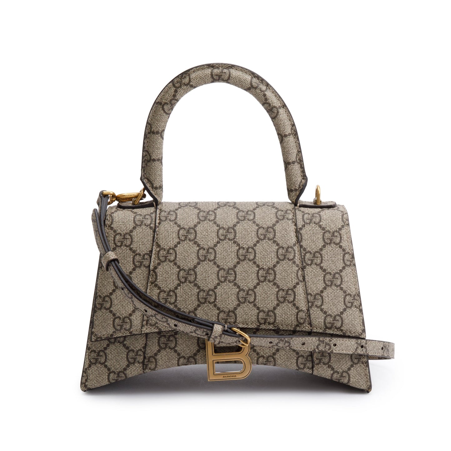 Gucci x Balenciaga The Hacker Project GG Supreme Small Hourglass Top Handle Bag