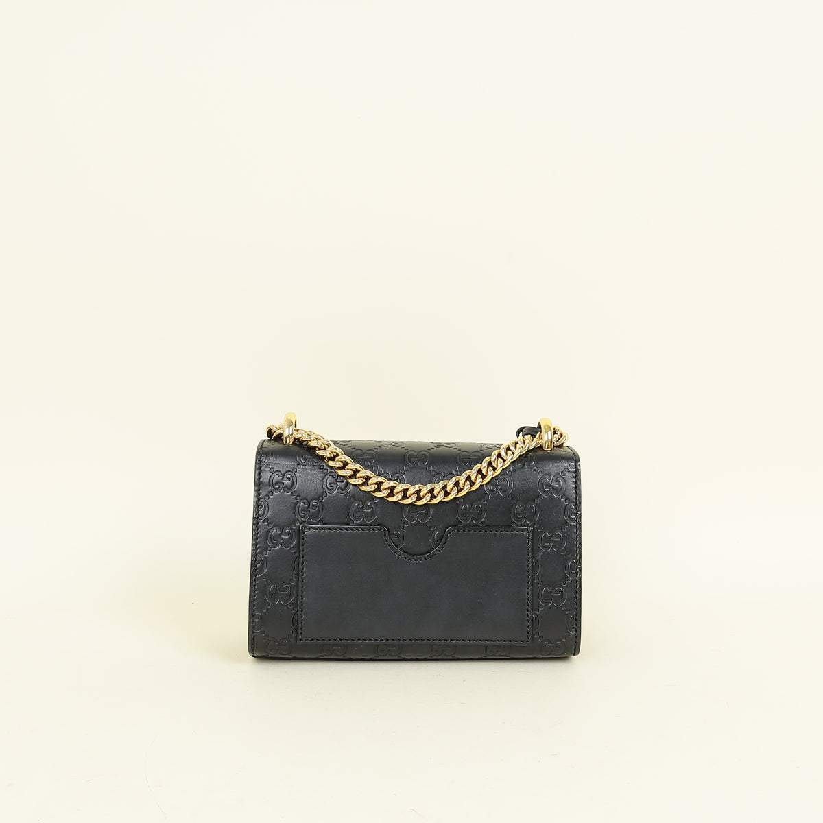 Gucci Black GG Guccissima Padlock Small Shoulder Bag