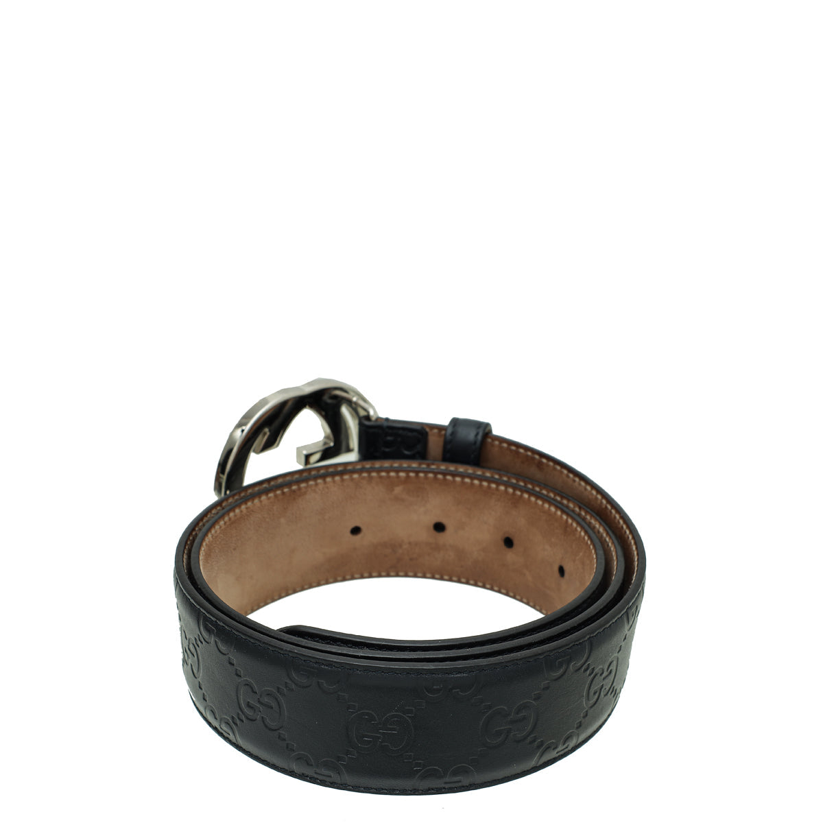 Gucci Navy Interlocking G Buckle Belt 36