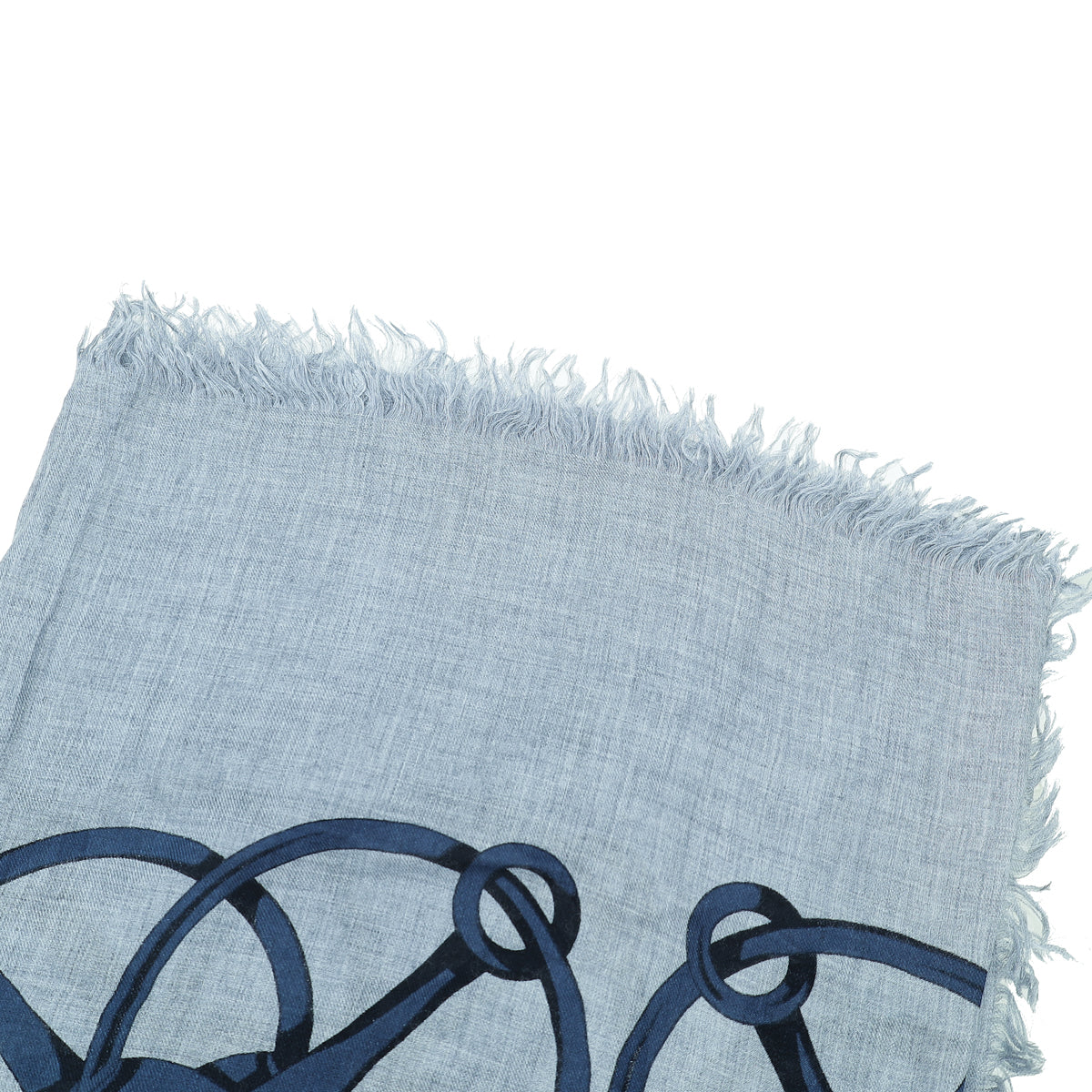 Gucci Bicolor Cross Horsebit Print Fringe Scarf