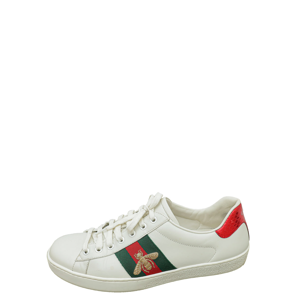 Gucci White Ace Bee Embroidered Sneakers 8