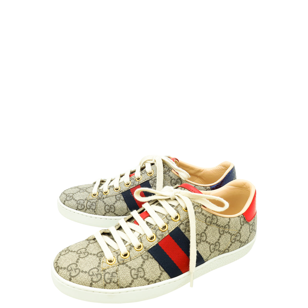 Gucci Multicolor GG Supreme Web Ace Sneakers 36