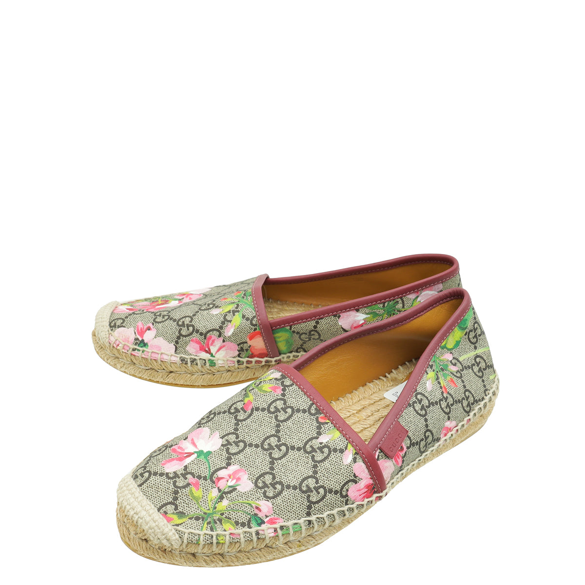 Gucci Bicolor GG Supreme Blooms Print Espadrille 38