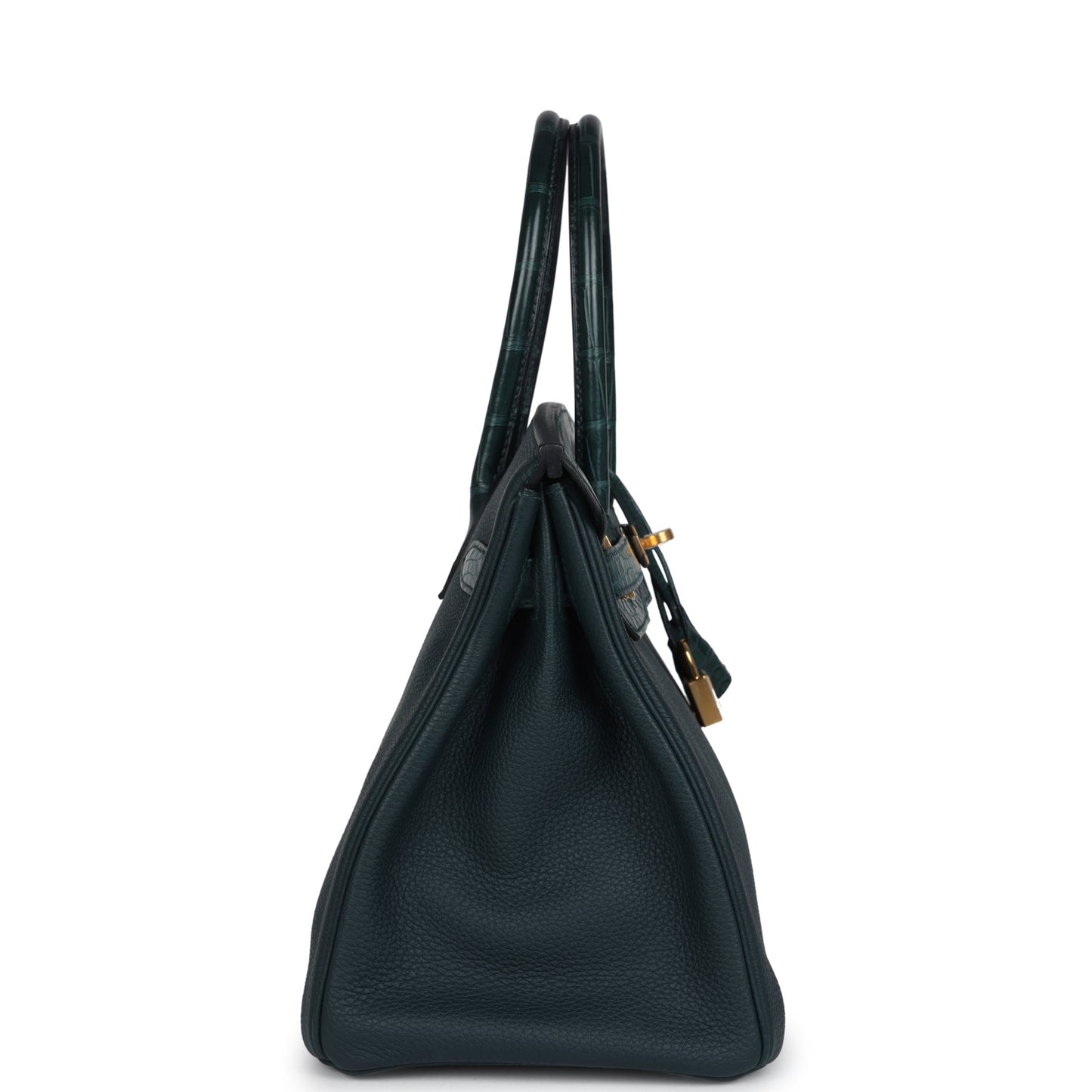 Hermes Birkin 30 Vert Cypress Togo and Matte Alligator Touch Gold Hardware