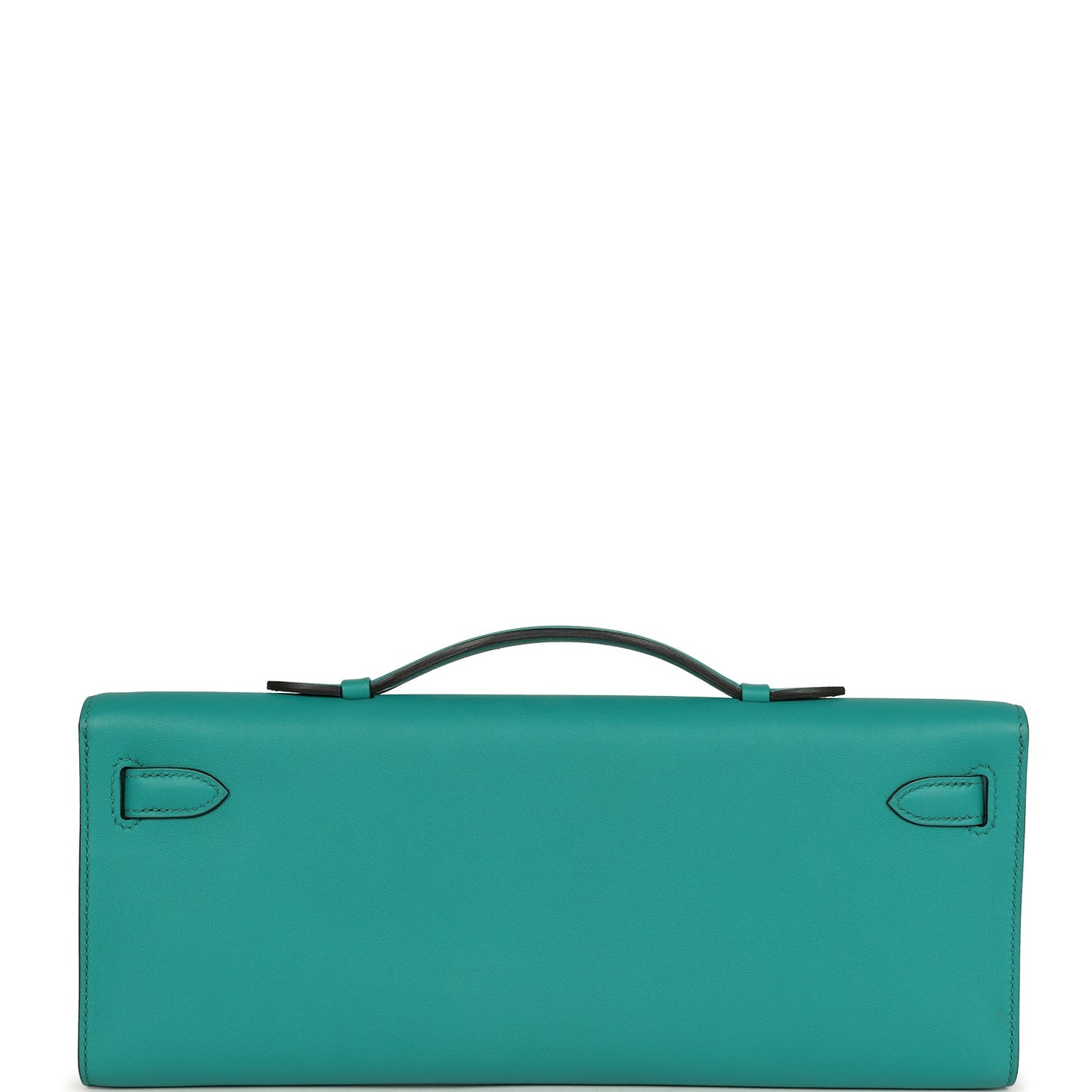 Pre-owned Hermes Kelly Cut Vert Verone Swift Palladium Hardware