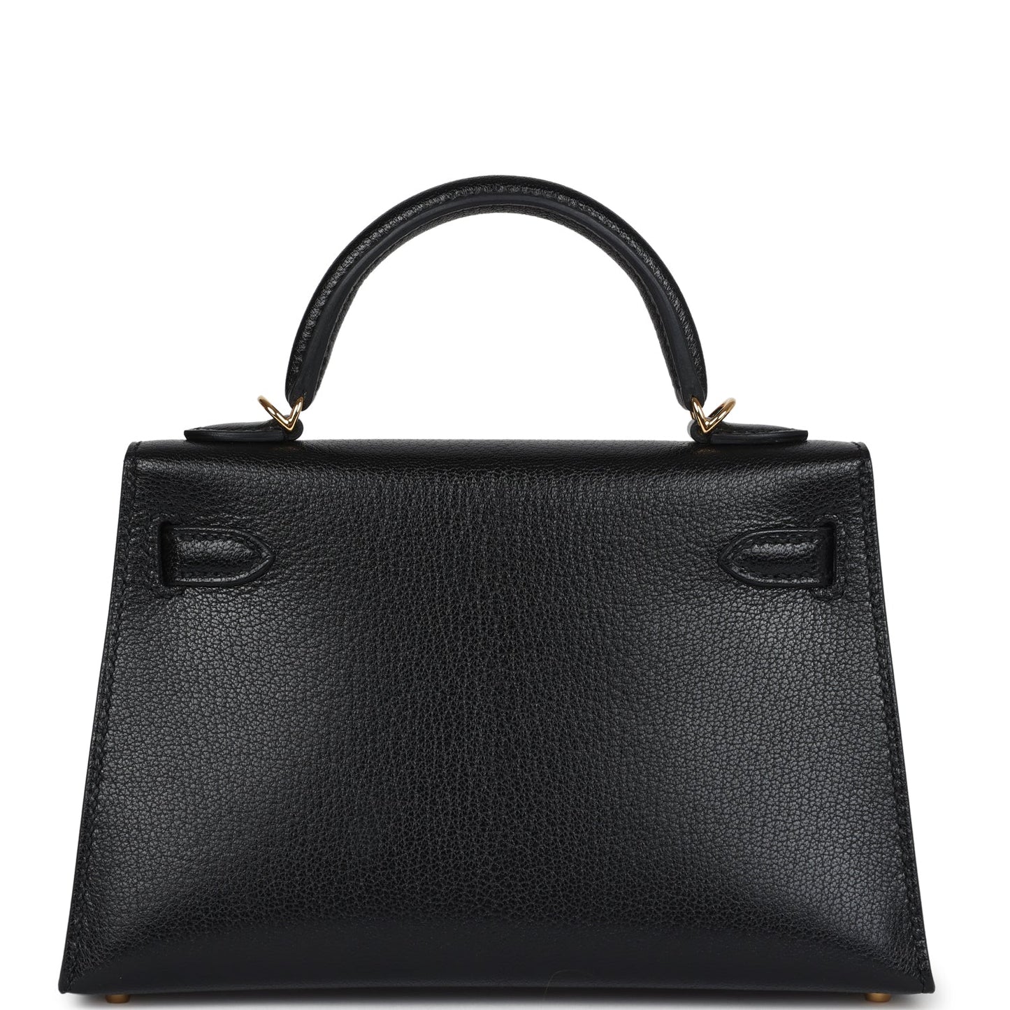 Hermes Kelly Sellier 20 Black Chevre Chamkila Gold Hardware