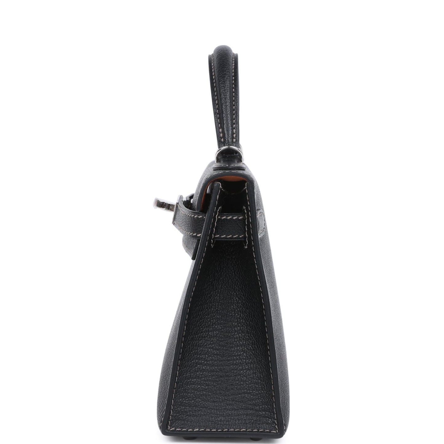 Hermes Special Order (HSS) Kelly Sellier 20 Black Verso Chevre Palladium Hardware