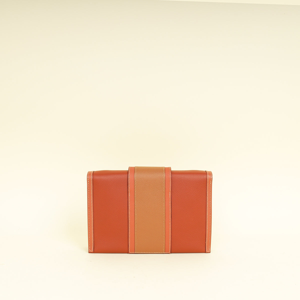 Hermes Bicolor H Passant Clutch Bag