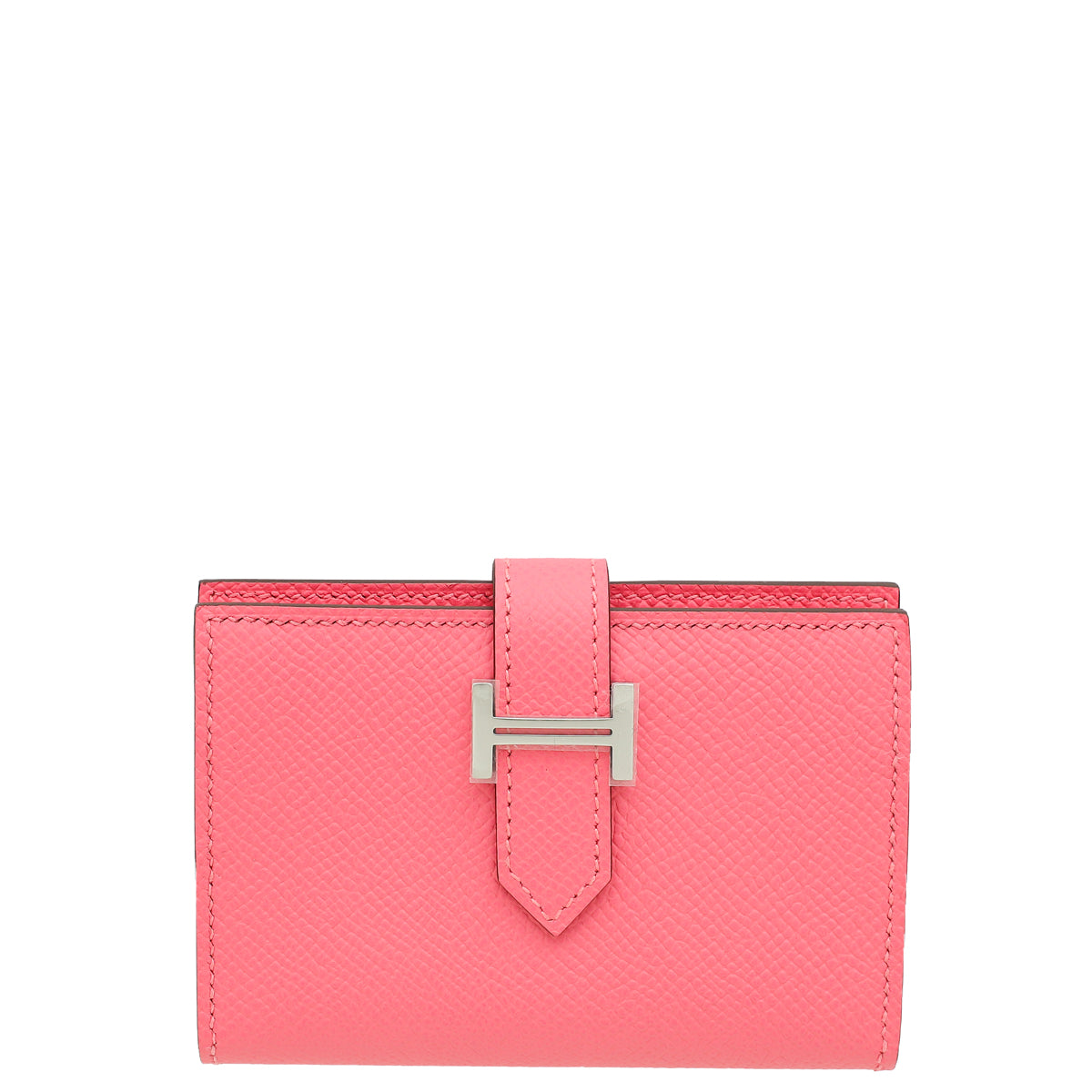 Hermes Rose Azalee Bearn Card Holder Wallet
