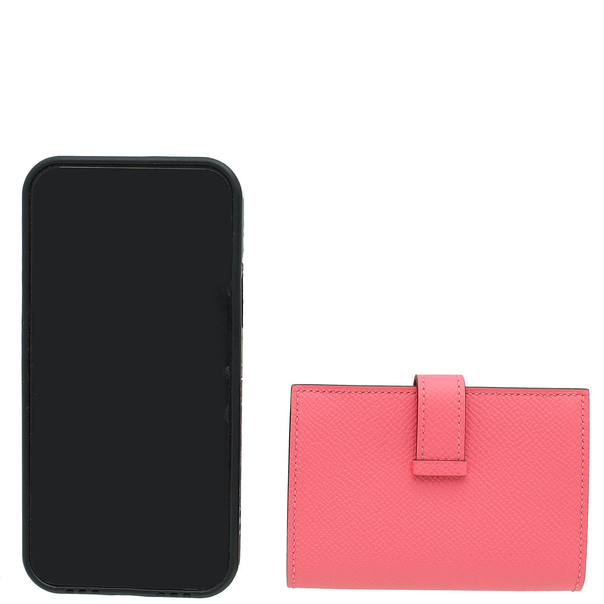 Hermes Rose Azalee Bearn Card Holder Wallet