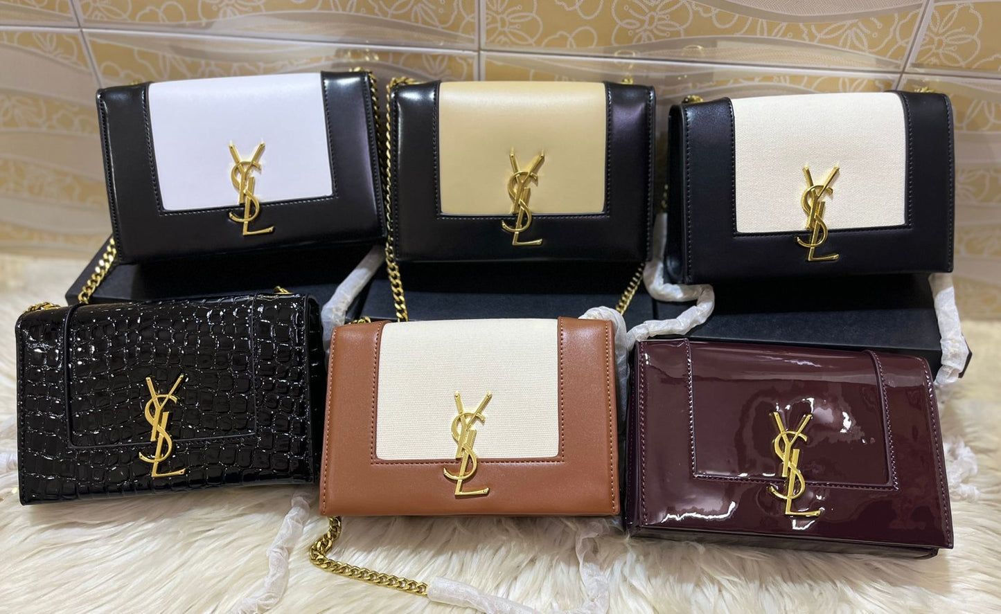 Saint Laurent Kate Small YSL Crossbody Bag  (Black 4)
