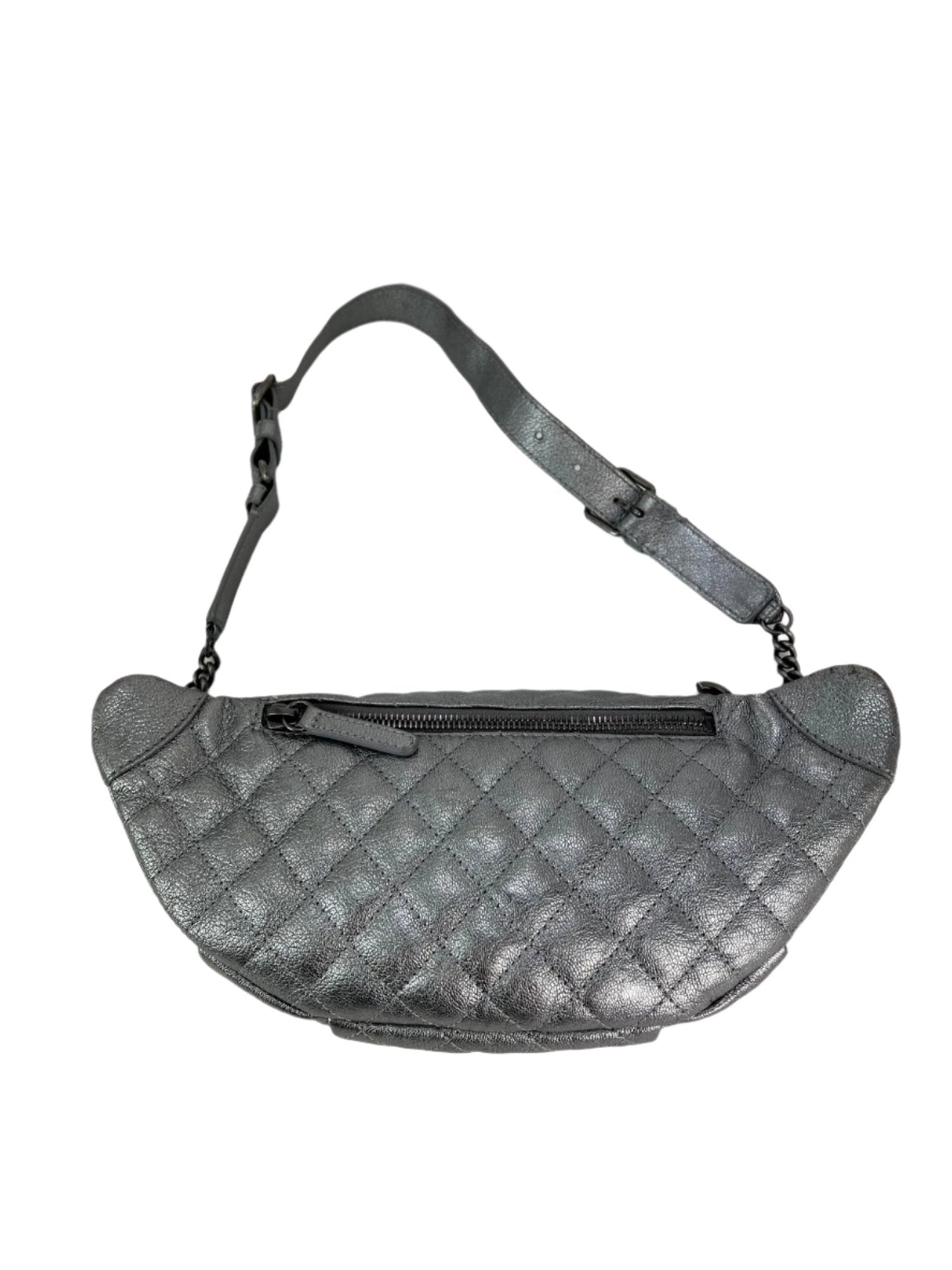 Chanel Metallic Calfskin Quilted Banane Waist Bag