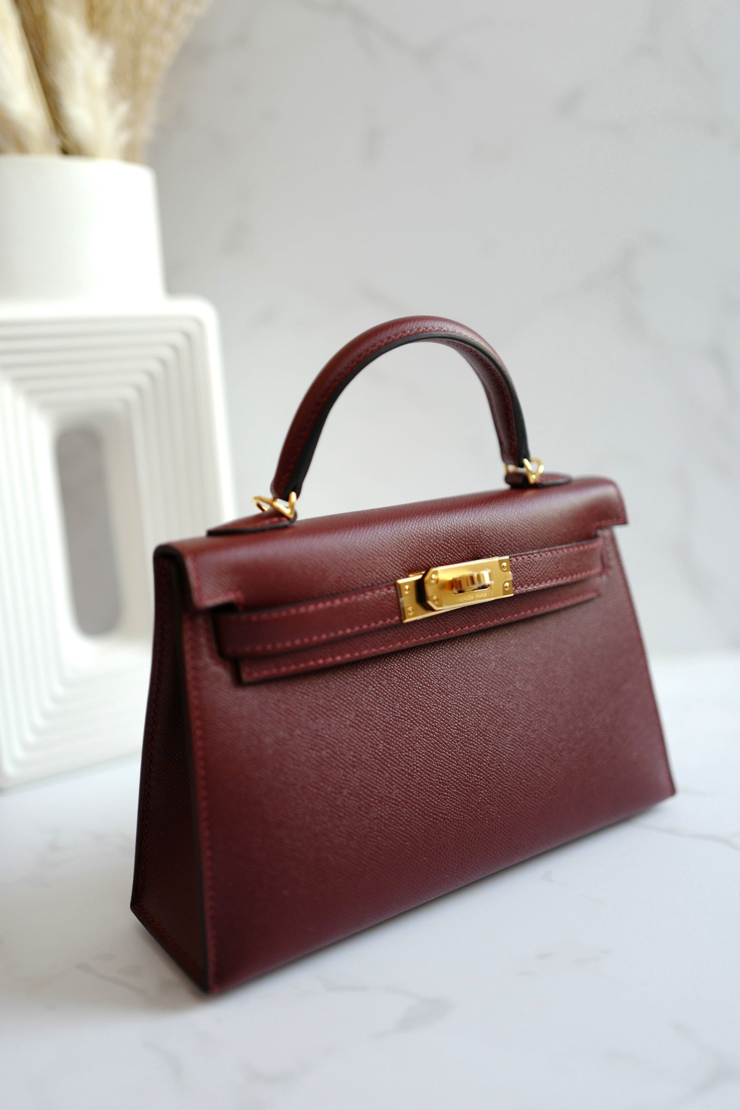 BNIB Hermes Mini Kelly in Rouge H Veau Madame Leather with Gold Hardware W 2025