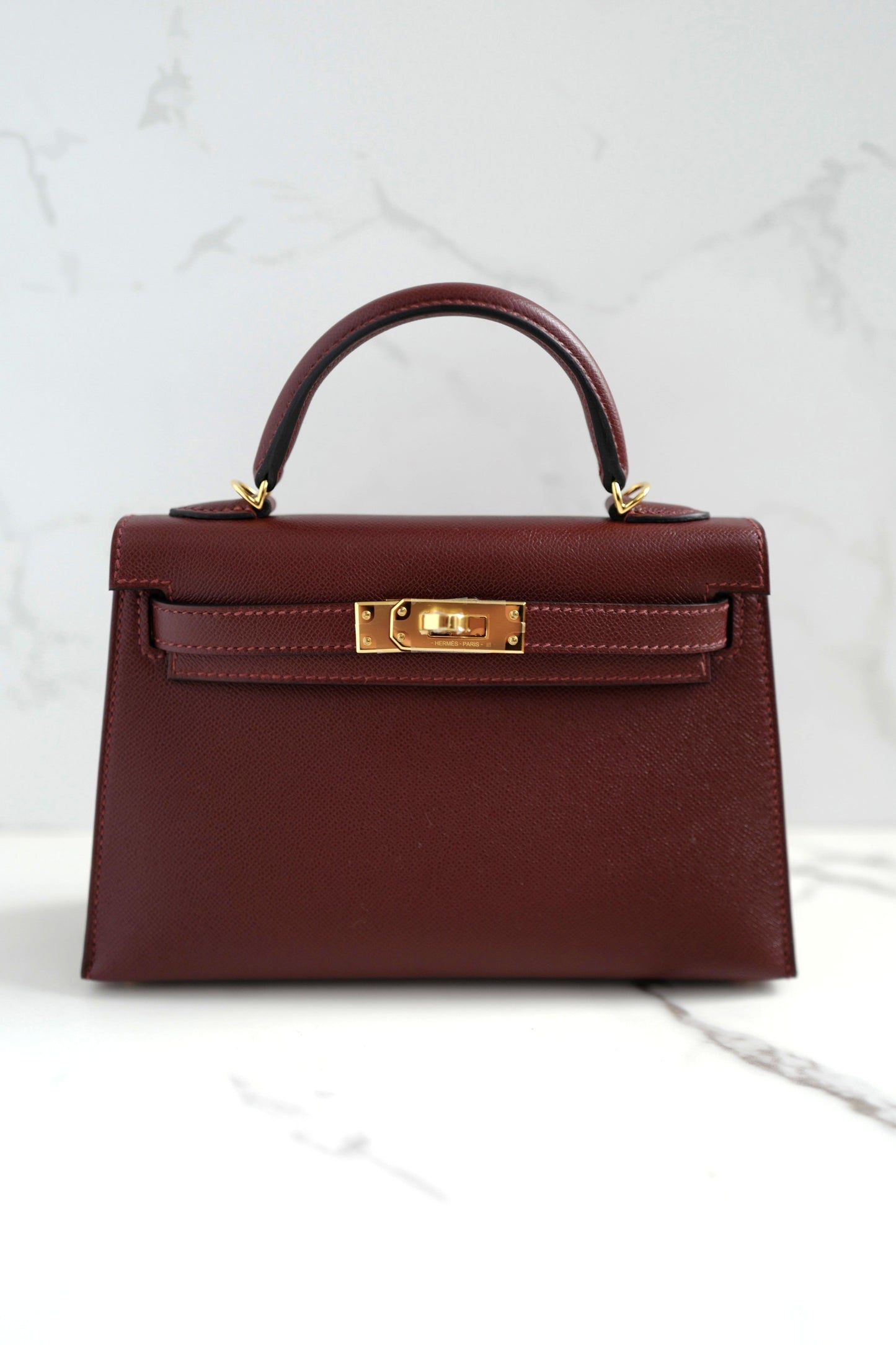 BNIB Hermes Mini Kelly in Rouge H Veau Madame Leather with Gold Hardware W 2025