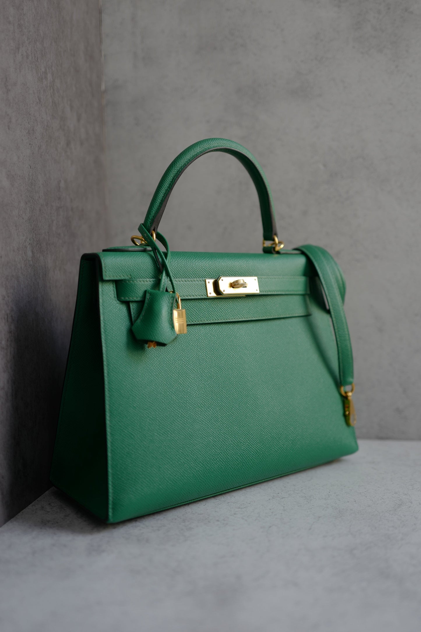 Hermes Kelly 28 Bamboo Epsom Sellier Goldware C Stamp 2018