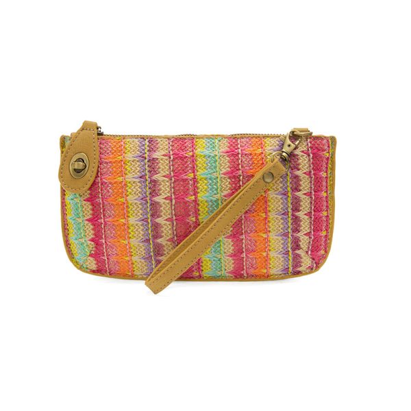 Joy Susan Multi Woven Straw Mini Wristlet Crossbody