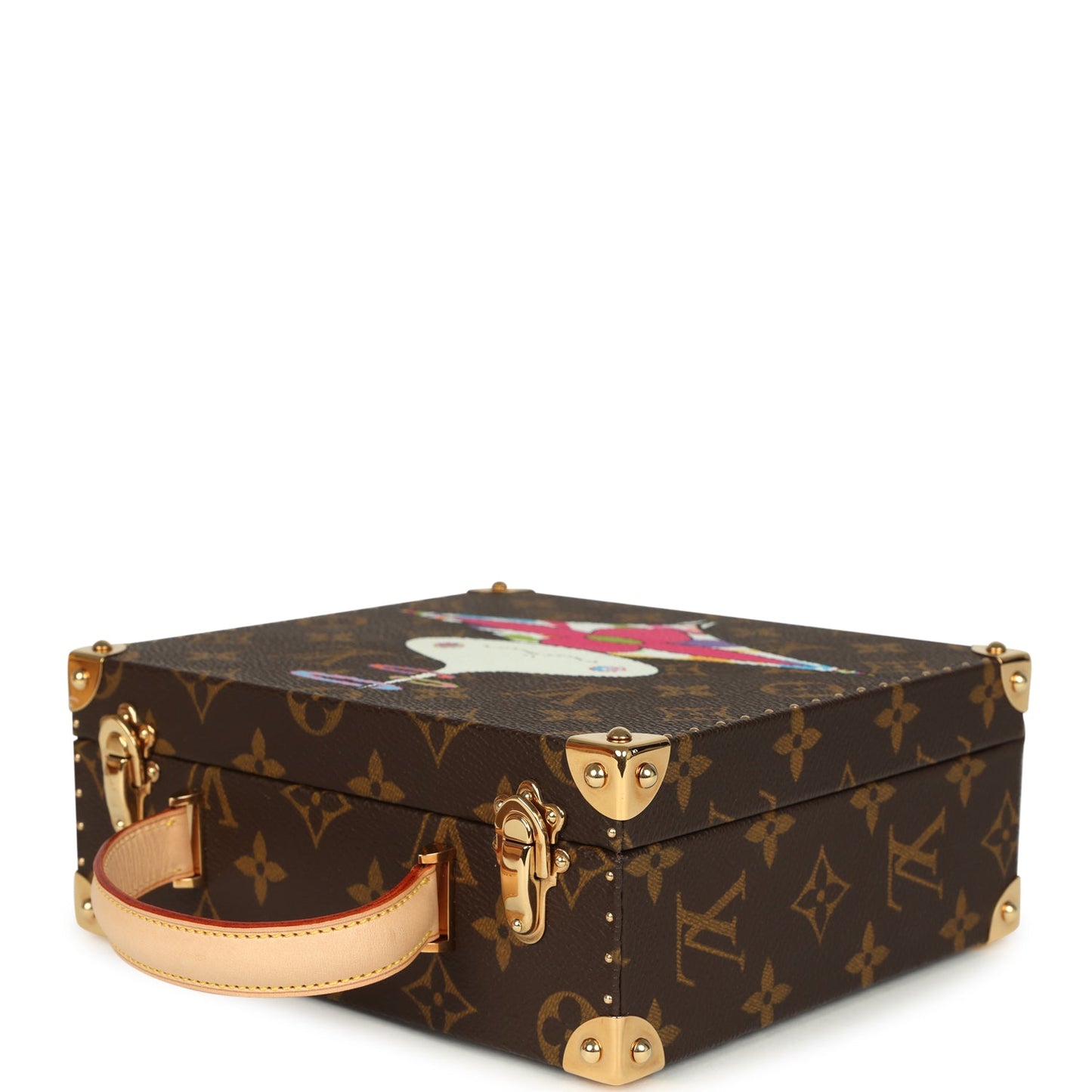Vintage Louis Vuitton x Takashi Murakami Onion Head Jewelry Trunk Brown Multi Monogram Brass Hardware