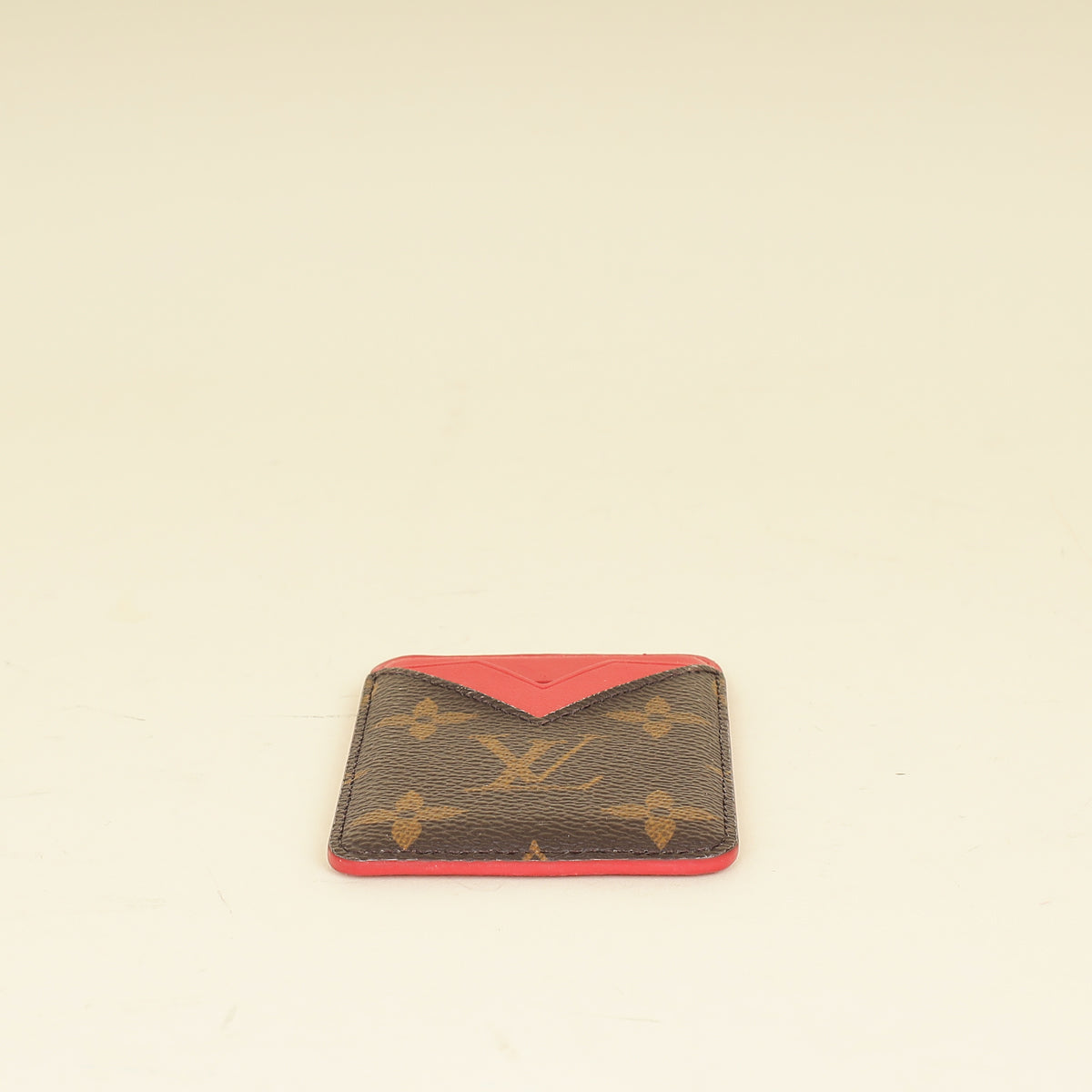 Louis Vuitton Monogram Sari Red Porte-Cartes Magnet Wallet