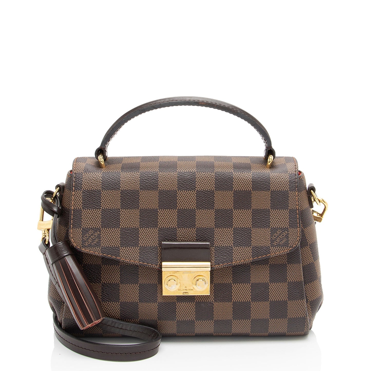Louis Vuitton Damier Ebene Croisette Shoulder Bag (SHF-0uTvwU)