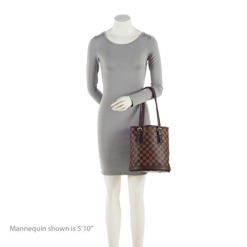 Louis Vuitton Damier Ebene Marais Bucket Tote (SHF-K0Q38J)