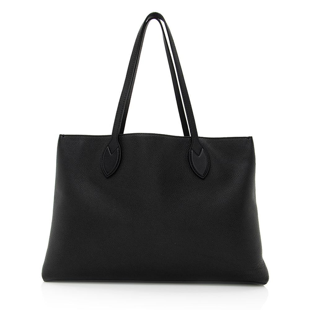 Louis Vuitton Grained Calfskin Lockme Shopper Tote -  (SHF-20058)