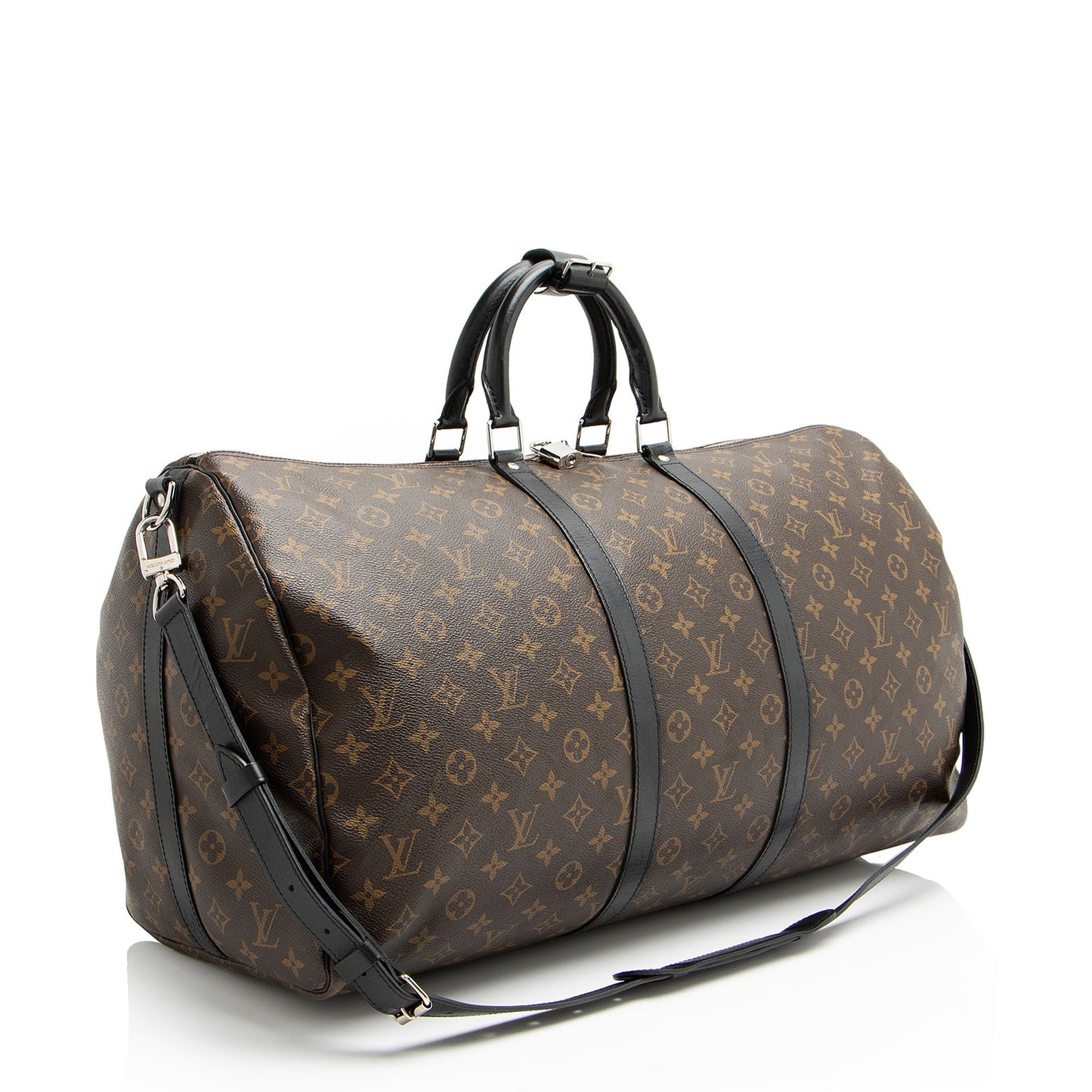 Louis Vuitton Monogram Canvas Macassar Keepall Bandouliere 55 Duffle