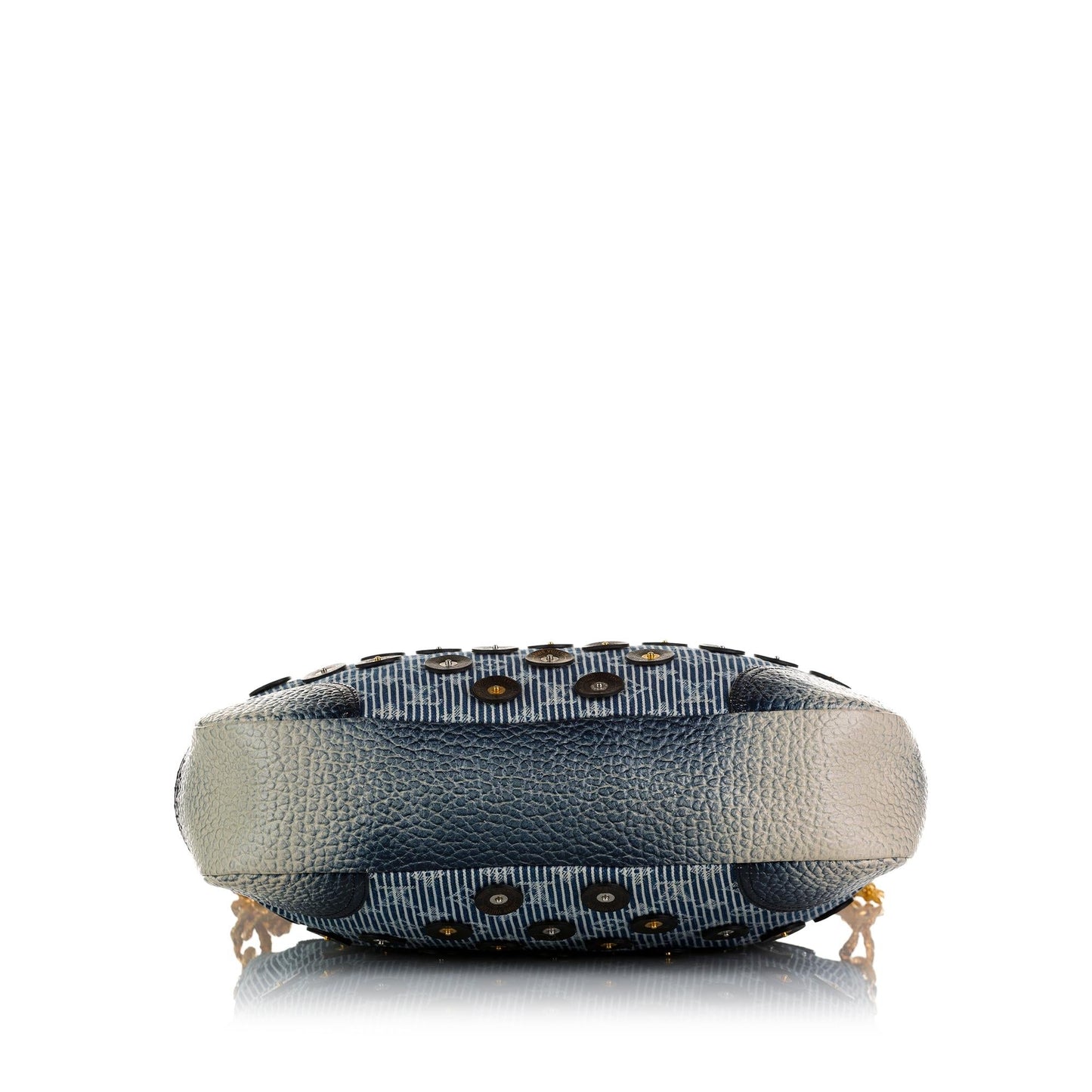 Louis Vuitton Monogram Stripes Denim Polka Dot Trunks and Bags Corsaire Tote (SHG-37846)