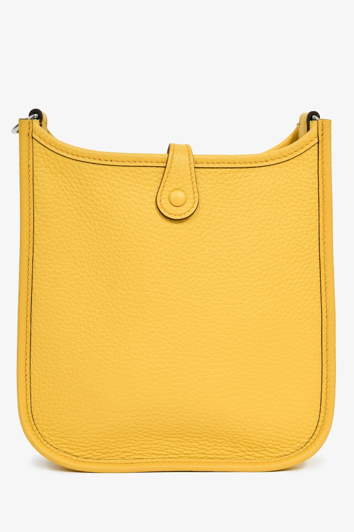 Hermès 2024 Yellow Clemence Leather TPM Evelyne Crossbody