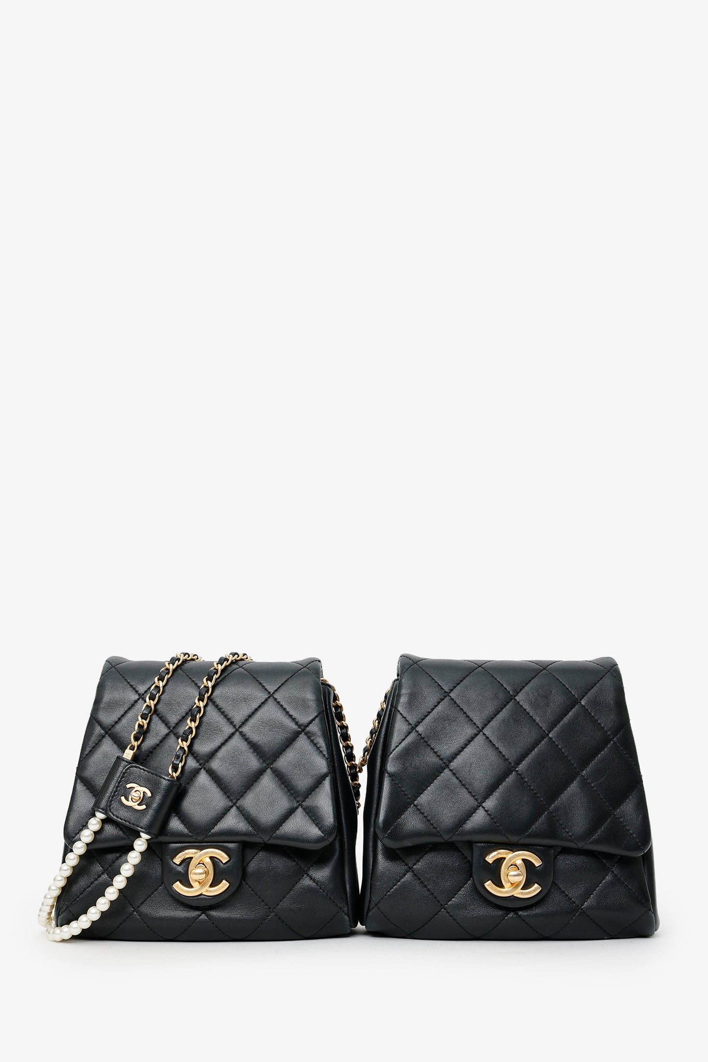 Pre-Loved Chanel™ 2019 Quilted Lambskin Pearl Side Packs Bag