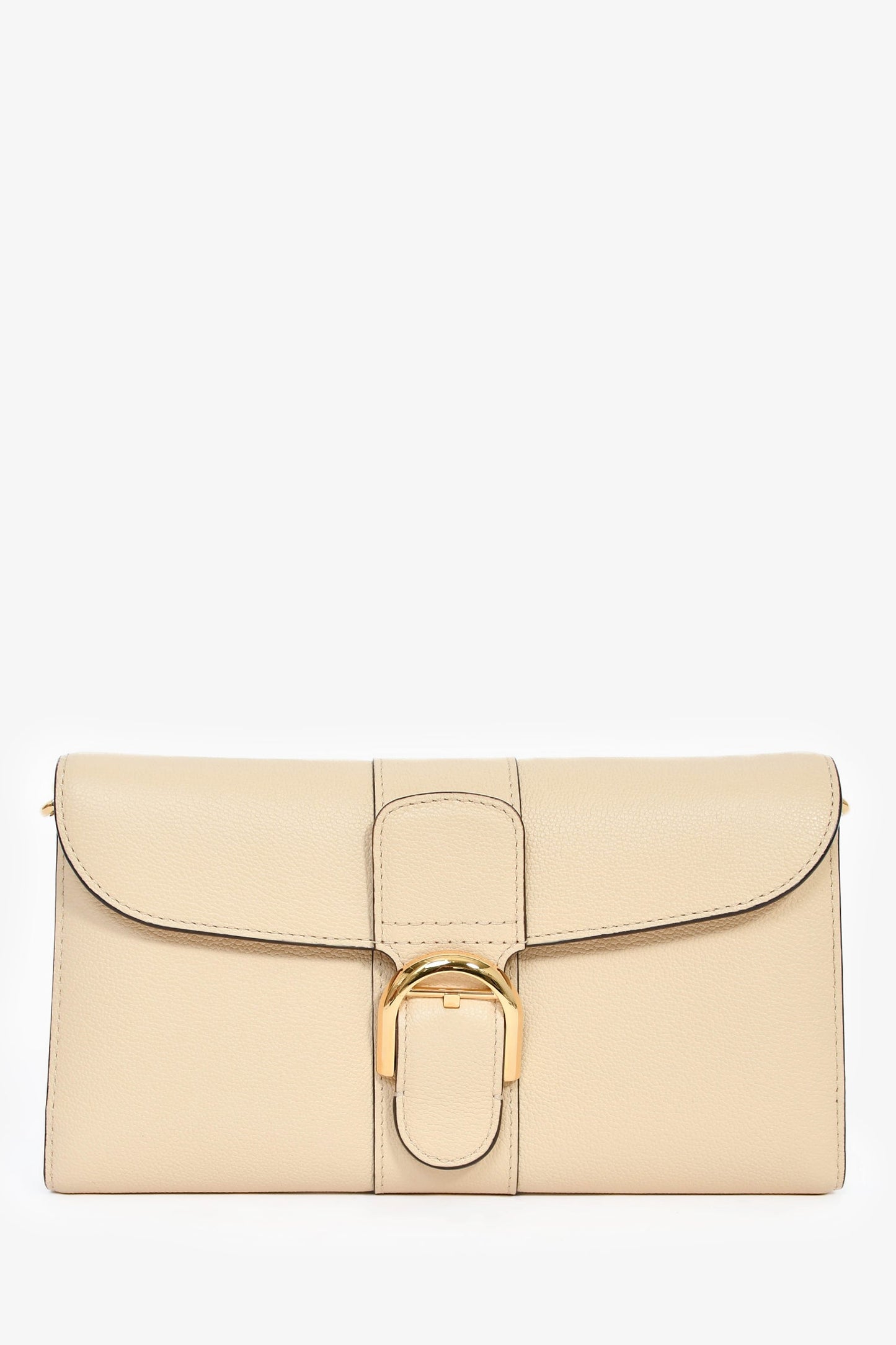 Delvaux Cream Leather 'Brilliant' Wallet on Chain