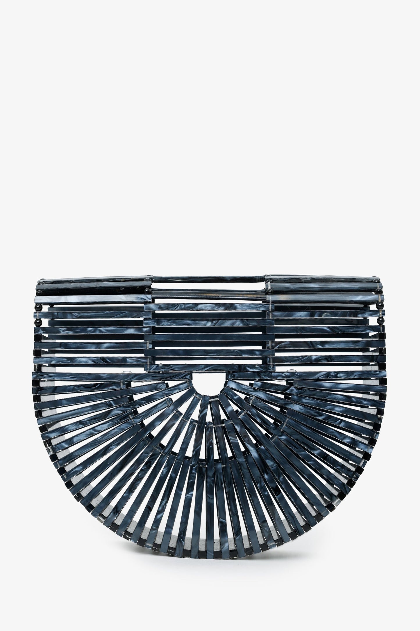 Cult Gaia Black Acrylic Ark Clutch Bag