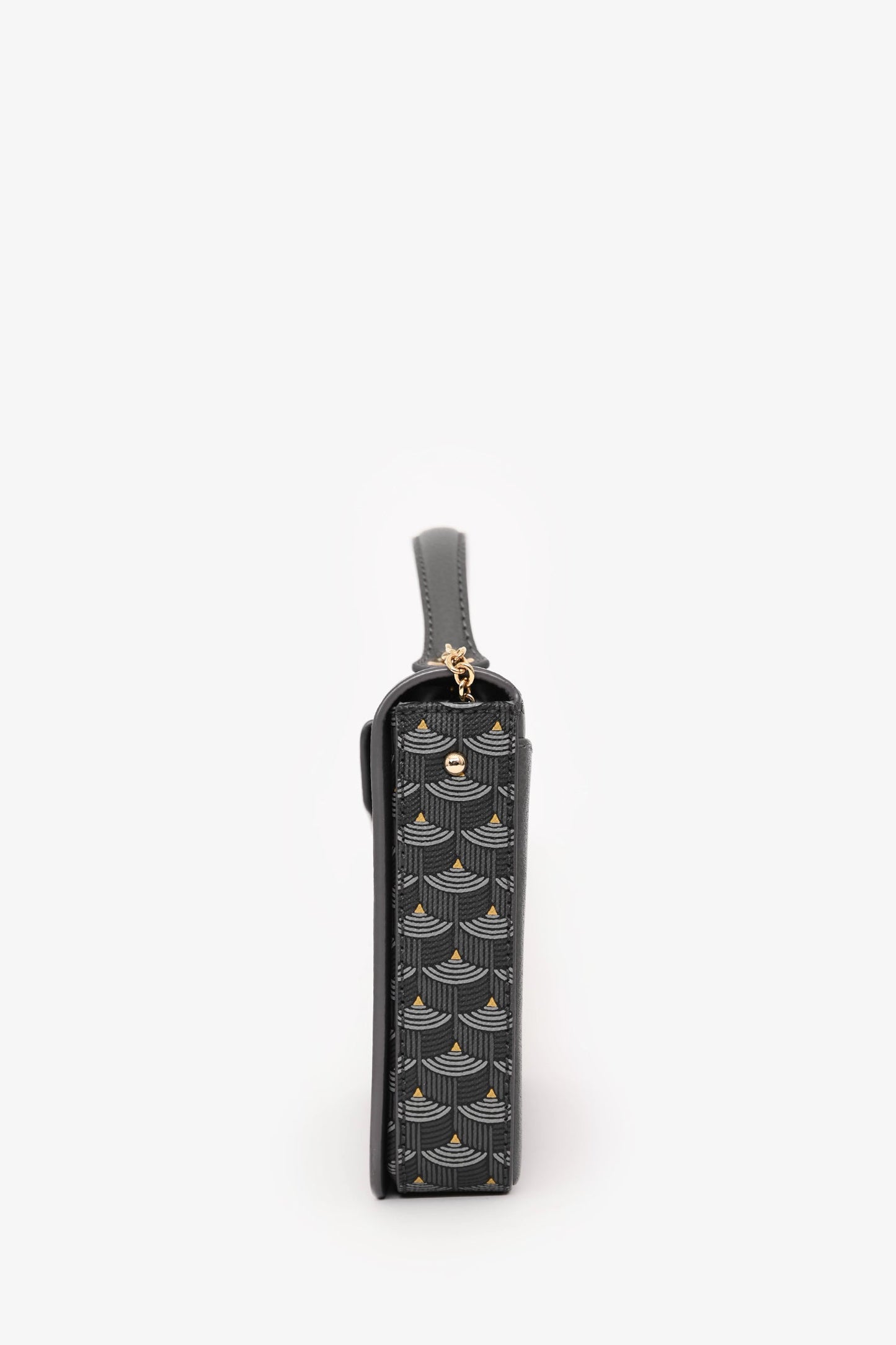 Fauré Le Page Grey Leather Calibre 21 Top Handle with Chain