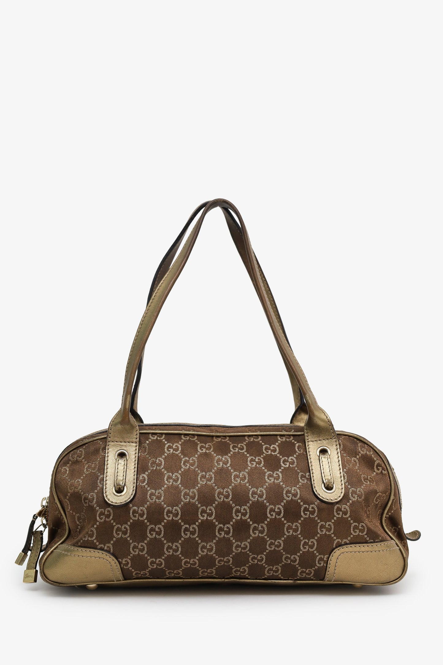 Gucci Brown Small GG Canvas Princy Boston Bag