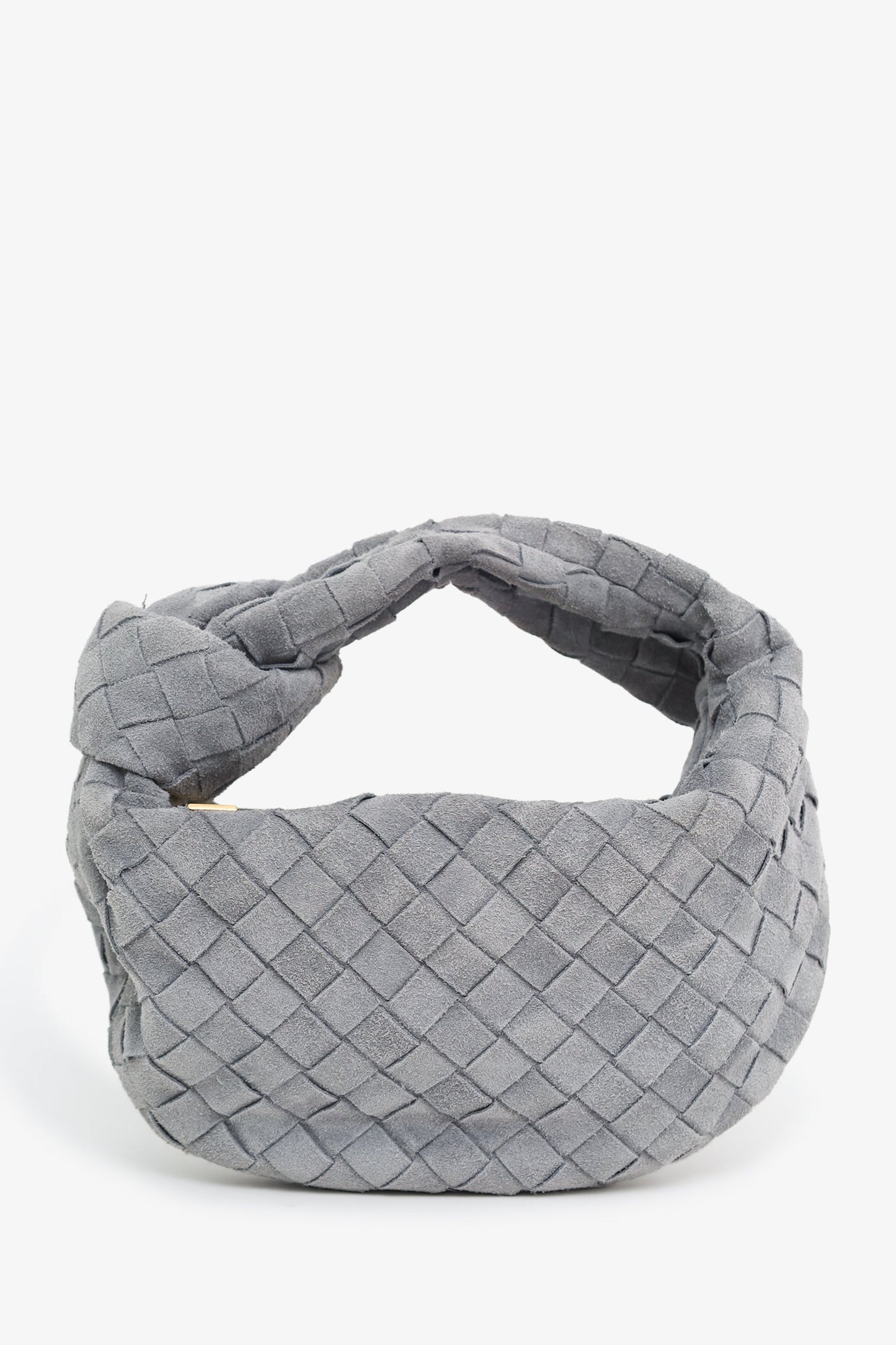 Bottega Veneta Grey Intrecciato Suede Leather Mini Jodie