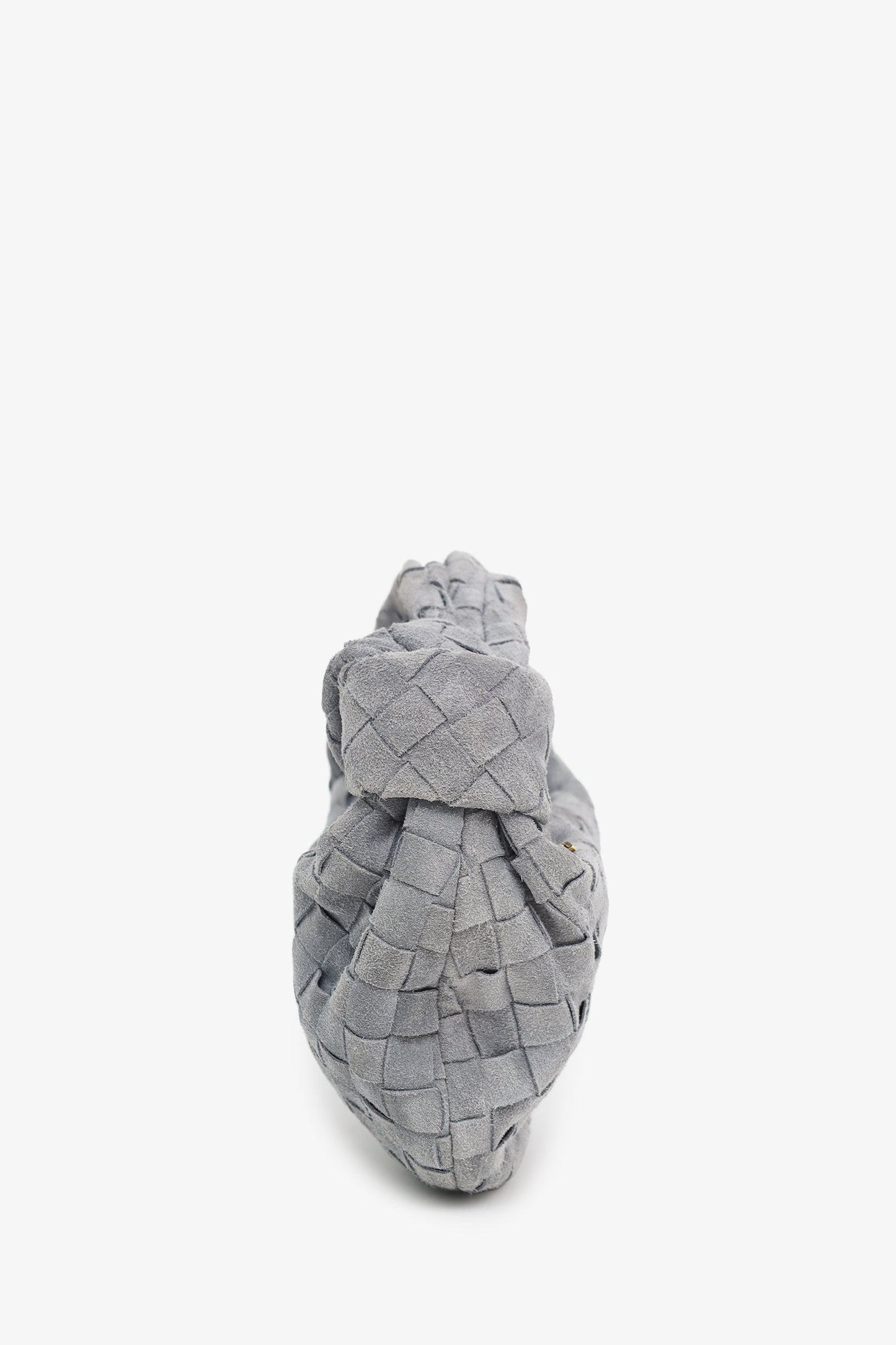 Bottega Veneta Grey Intrecciato Suede Leather Mini Jodie