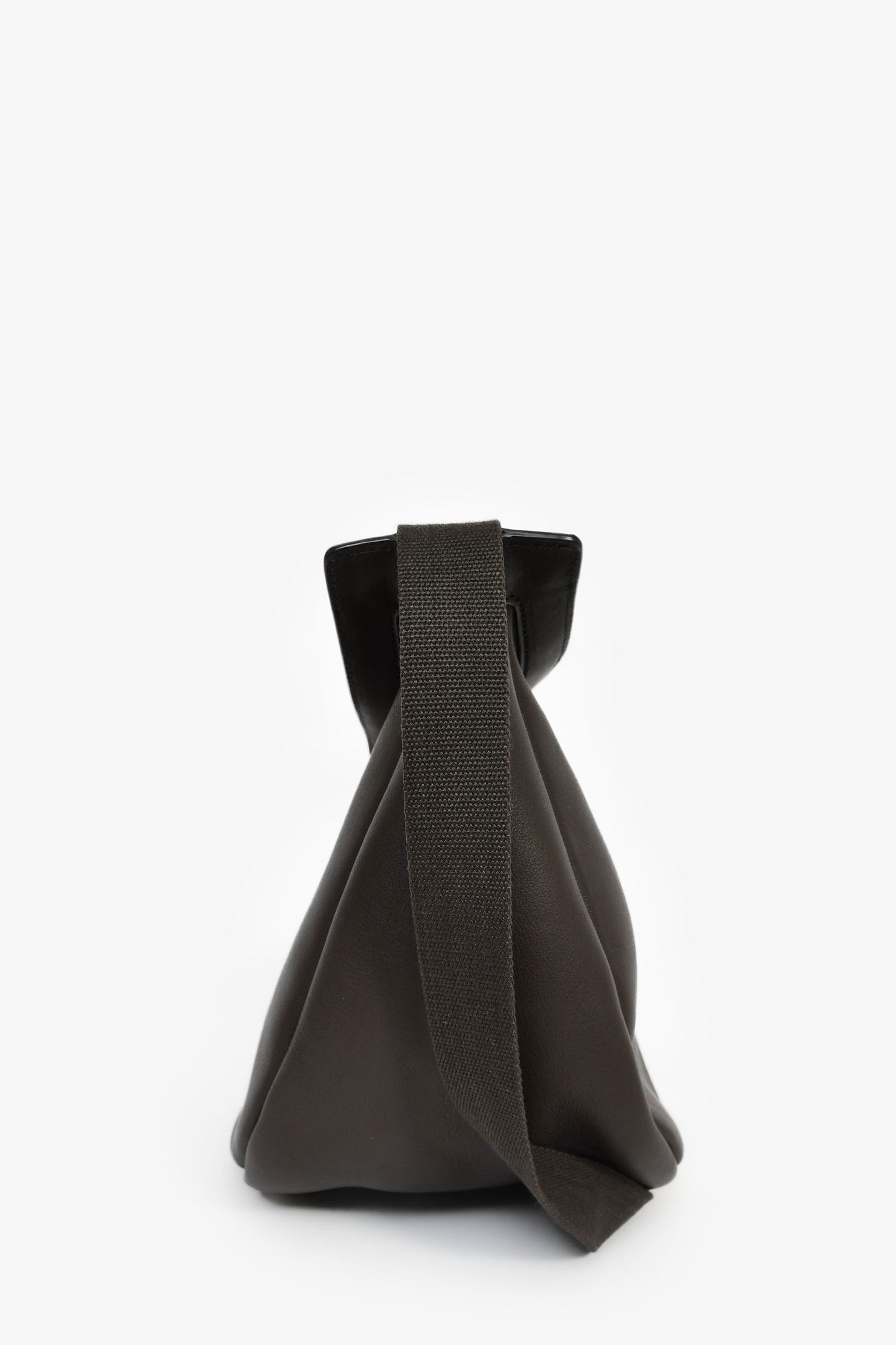 The Row Brown Leather Large Slouchy Banana Shoulder Bag