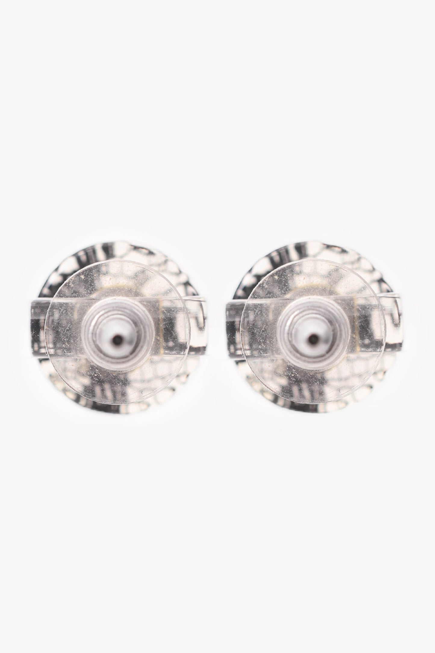 Pre-Loved Chanel™ 2013 Resin Lace CC Rounded Ear Studs