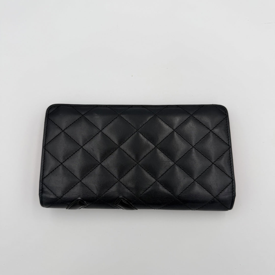 2012 Chanel CC Cambon Black Leather Wallet