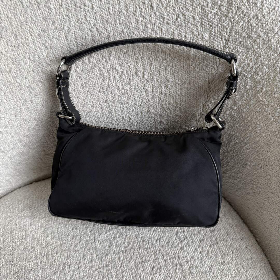 Prada Tessuto Hobo Nylon Black Shoulder Bag