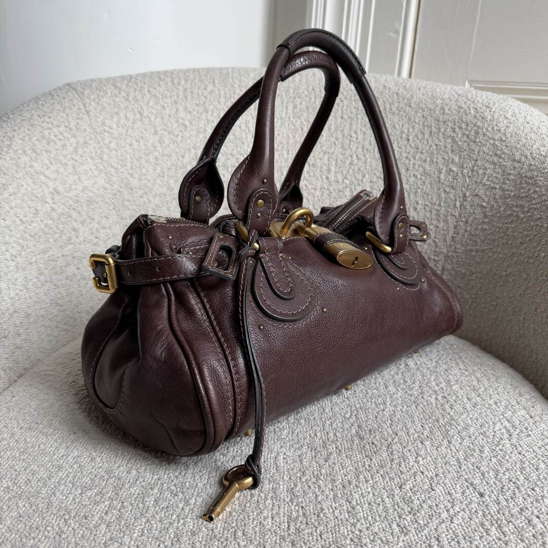 Chloe Paddington Leather Dark Brown Shoulder Bag