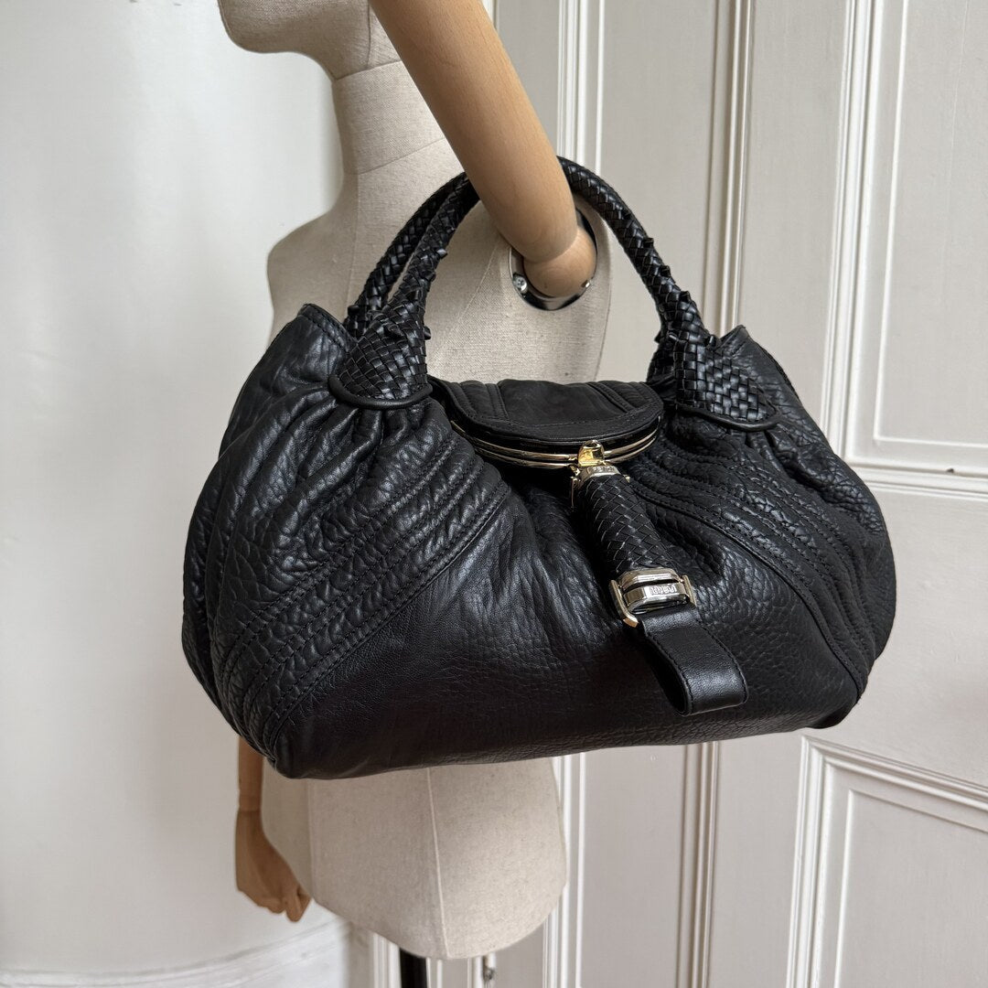 Fendi Spy Black Leather Handbag