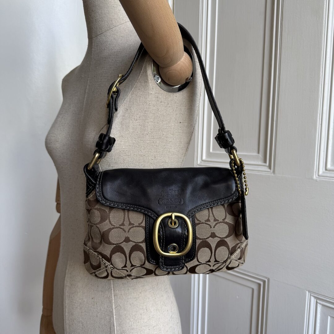 Coach 1941 Signature Black Shoulder Bag