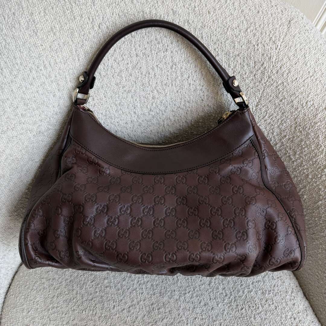 Gucci Guccissima Abbey Brown Large Shoulder Bag